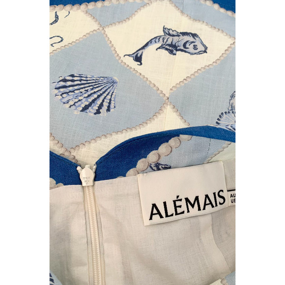 Alemais Pia printed linen minidress US 2 - Picture 10 of 10